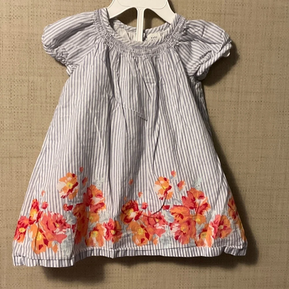 GAP Kids Dress with Orange Floral Stripes